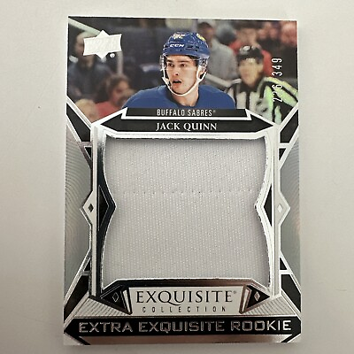 #ad 2022 23 UD Black Diamond Jack Quinn Extra Exquisite Rookie Jersey 349 Sabres $40.00