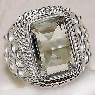 #ad 8CT Natural White Topaz 925 Sterling Silver Ring Jewelry Sz 7 NW10 9 $31.99