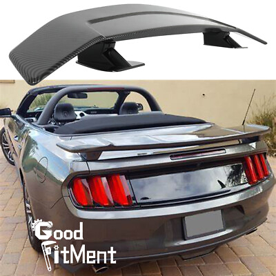 #ad For Ford Mustang GT Convertible 46quot; Rear Trunk Spoiler Carbon Fiber Black Wing $99.35