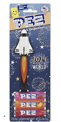 #ad 2024 PEZ New Years Crystal Space Shuttle Brand New In Hand $52.99