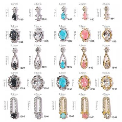 #ad 2pcs Retro Pendant Alloy Nail Art Jewelry 3d Luxury Crystal Diamonds Shiny Rhine $14.96