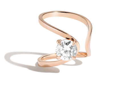 #ad Gold Wedding Ring IGI GIA Lab Grown Diamond Round 1 Carat 14K Rose Sizes 5 6 7 8 $1001.60