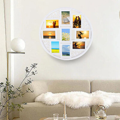 #ad Round Circular Wall hanging Picture Photo Collage Frame Round Photo Frame USA $22.93