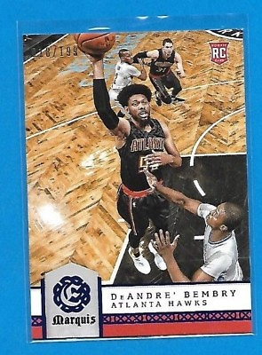 #ad 2016 17 Panini Exclaibur DEANDRE BEMBRY Marquis Rookie card 199 HAWKS $2.00