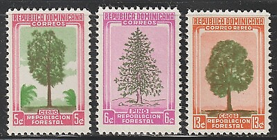 #ad EDSROOM 10987 Dominican Republic 471 2 C96 LH 1956 Complete Reforestation CV$6 $3.95