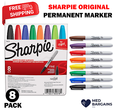 #ad #ad SHARPIE 30078 Permanent Markers Fine Point Classic Colors 8 Count $5.95