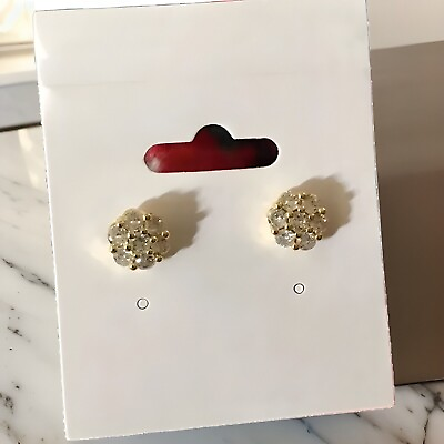 #ad Flower Gold Plated Or 18 K Stud Earrings US Seller Only 1 Left. $65.00