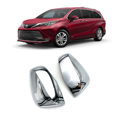 #ad 2x ABS Chrome Side Door Mirror Cover Trim For Toyota Sienna 2021 2022 $39.99