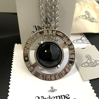 #ad Vivienne Westwood black color tone Large 3D Orb Necklace GBP 29.69