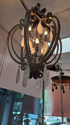 #ad WROUGHT IRON CHANDELIER $4000.00
