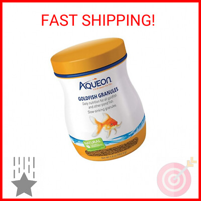 #ad Aqueon Goldfish Fish Food Slow Sinking Granules 5.8 Ounce 100106053 $5.34