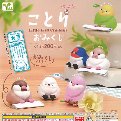 #ad Gacha Kotori little bird Omikuji chun Mascot Capsule Toy 6 Types Full Comp Set $31.00