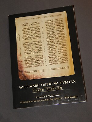 #ad Williams#x27; Hebrew Syntax USED BOOK in Like New Condition $21.95