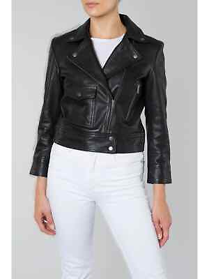 #ad Top Selling Best Women#x27;s Black Jacket 100% Soft Lambskin Stylish Slim Fit Jacket $151.99