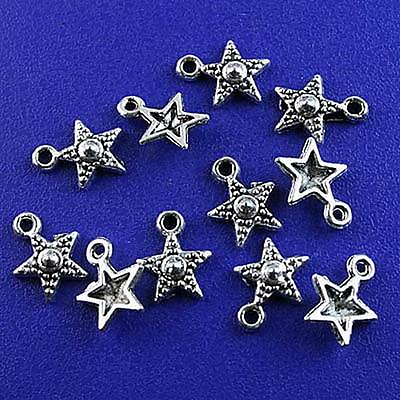 #ad 40pcs Tibetan silver stars charms H2658 $1.60