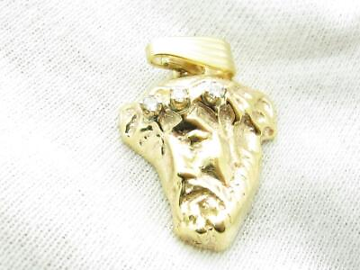#ad 14k Yellow Gold Jesus Head Diamond Italian Hand Made Charm Solid Gold 8.6 Grams $950.00