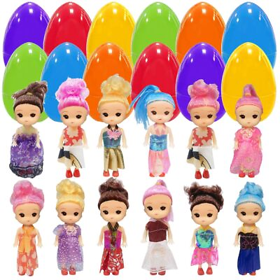 #ad Holydeck 12 Pack Jumbo Prefilled Easter Eggs with Princess Dolls Toys Inside ... $15.05