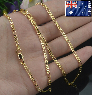 #ad Wholesale 18K Yellow Gold Plated 2mm Classic Figaro Chain Necklace Mens amp; Womens AU $3.95