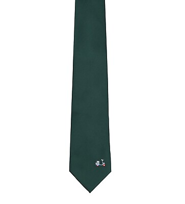 #ad Green Embroidered Scooter Mens Narrow Tie $29.99