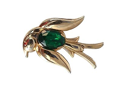 #ad Coro Signed Swallow Bird Brooch A595 $69.00