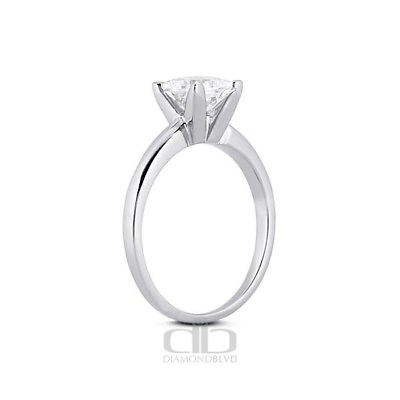 #ad 0.76ct F SI2 V.Good Cut Princess AGI Earth Mined Diamond 18K Classic Ring 3.55gr $1648.35