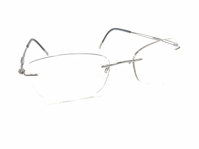 #ad Silhouette 5227 10 6050 Titanium Silver Rimless Eyeglasses Frames 19 140 Women $99.99