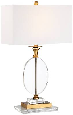 #ad Valerie Modern Table Lamp with Clear Riser 28quot; Tall Crystal Bedroom Living Room $194.98