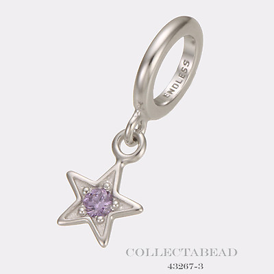 #ad Authentic Endless Sterling Silver Amethyst Shiny Star Bead 43267 3 $38.00