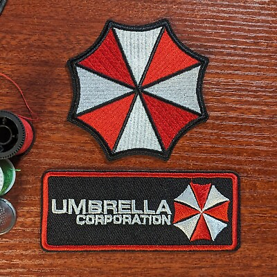 #ad Umbrella Corporation Logo amp; Badge 2 Patch Set Resident Evil Biohazard Iron On $8.00