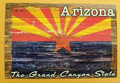 #ad Postcard AZ: Art State Flag of Arizona. $2.99