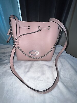 #ad Guess Pink Bucket Bag Removable Strap Chain Logo $20.00