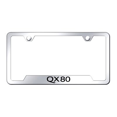 #ad Chrome Laser Etched Cutout Bottom License Plate Frame for Infiniti QX80 $61.95
