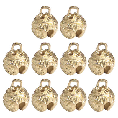 #ad 10Pcs Hanging Crafts Brass Bell Diy Small Crafts Bell Brass Bells Little Bells $10.84