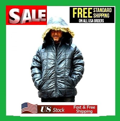 #ad Unisex Warm Winter Padded Puffer Bubble Coat ZipUp Jacket Hooded Quilted Outwear $29.99