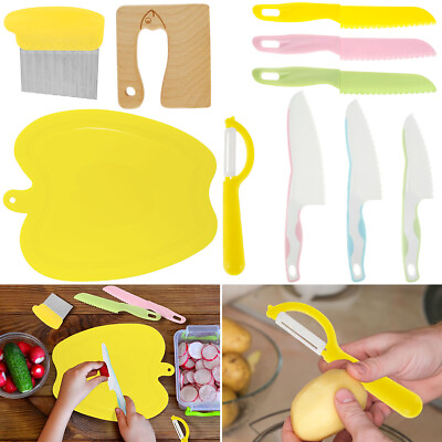 #ad 10Pcs Kids Cooking Cutter Set Safe Reusable Plastic Toddler Kitchen Cutter daduS $22.09