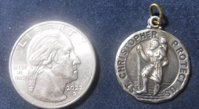 #ad St Christopher Medal Sterling Silver $19.99