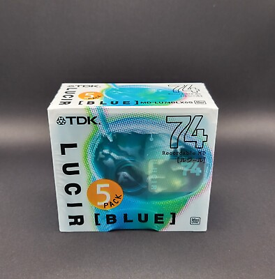 #ad TDK Lucir Blue 74 minute 5 pack Mini Disc MD Sealed $27.00