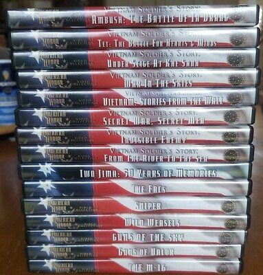 #ad American Honor Video Collection 15 DVD Lot: Guns of Valor Vietnam Series Etc. $39.99