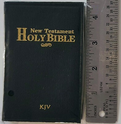 #ad Mini Pocket Holy Bible 2.3 4quot; X 4.1 4quot; New Testament KJV Black Cover Paperback#2 $6.00