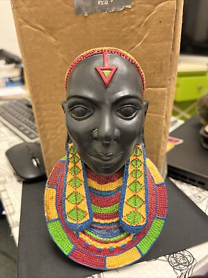 #ad African Women Heavy Statue Beautiful Massai Carving $45.00