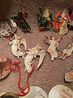 #ad Lot Of Merrimack Vintage Paper Christmas Ornaments. Most Die Cut $15.99