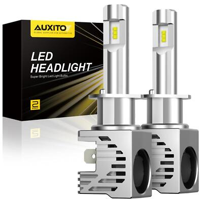 #ad AUXITO H1 LED Headlight Bulbs Beam Low Noiseless Conversion Kits 6500K White EOD $37.04
