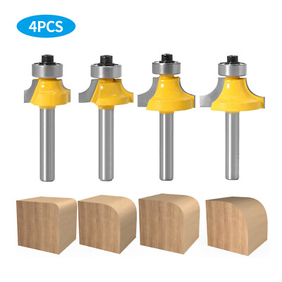 #ad 1 4quot; Shank Round over Edging Router Bit Set Corner Rounding Edge Forming Bits $13.37
