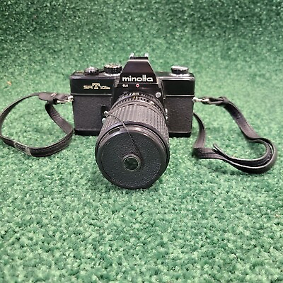 #ad Minolta SRT 101 Black 35mm Film Camera W Tokina 35 105mm Lens Strap AS IS $54.95