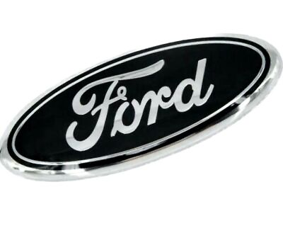 #ad BLACK amp; CHROME 2005 2014 Ford F150 FRONT GRILLE TAILGATE 9 inch Oval Emblem 1PC $14.39