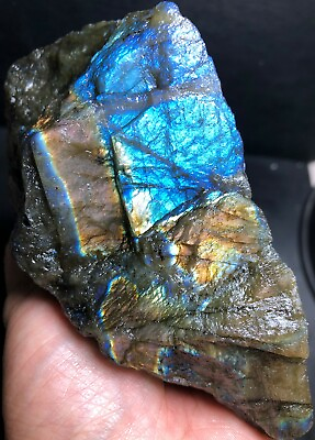 #ad 925g Rare Natural Labradorite Crystal Rough not Polished From Madagascar X570 $99.99