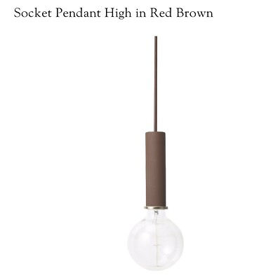 #ad Ferm Living Socket Pendant High in Red Brown $39.99