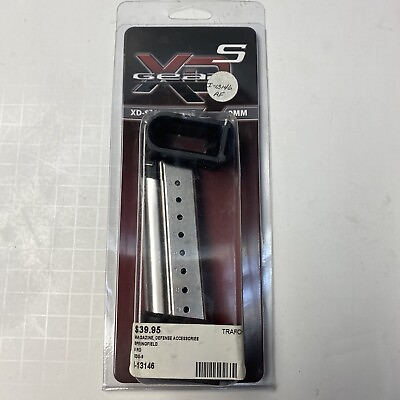 #ad Springfield Armory XD S 9mm Stainless Steel 9 Rd Magazine w Sleeve XDS09061 NEW $39.95