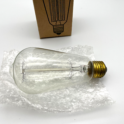 #ad Edison Lightbulb 60w Vintage Glass Cage Filament Industrial Style New $7.99