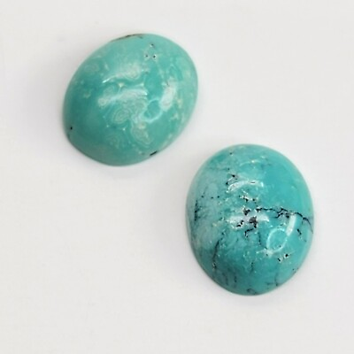#ad Turquoise Cabochons 8x10mm Blue Variegated Oval Natural Stones JS8113 $18.00